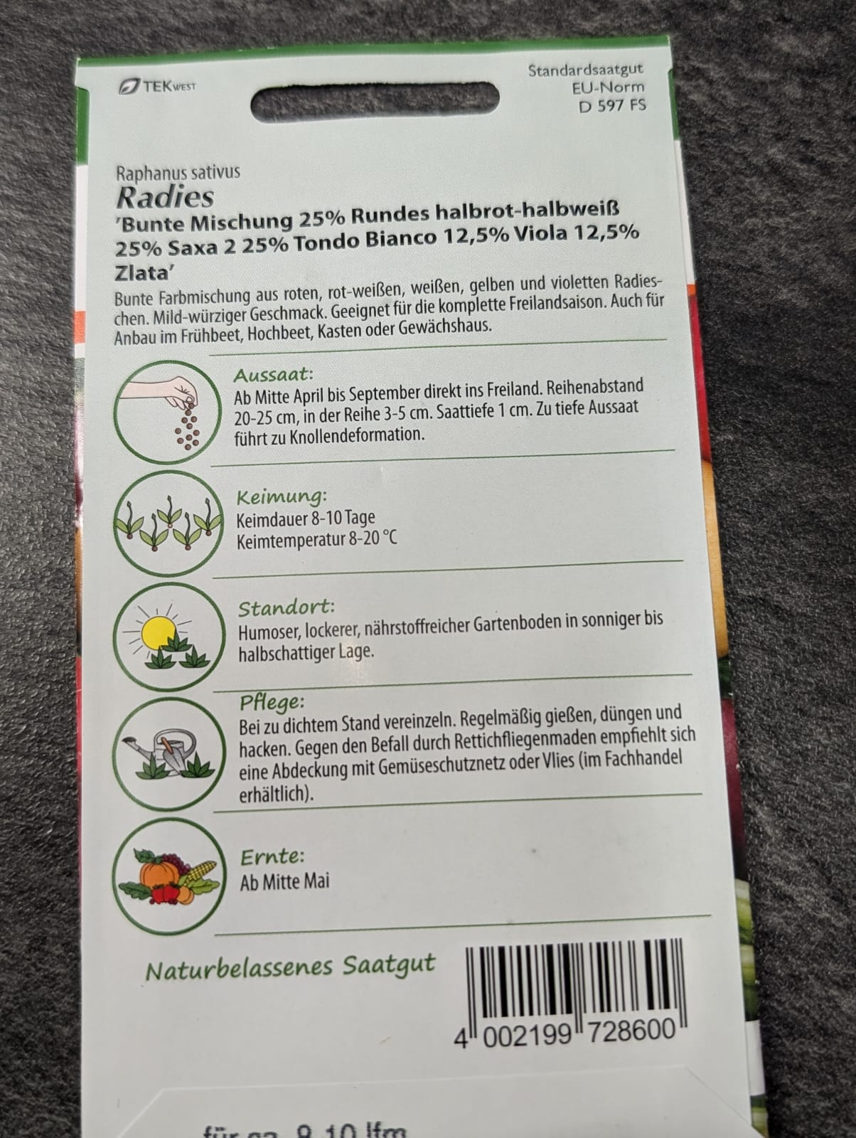Radieschen in Sorten