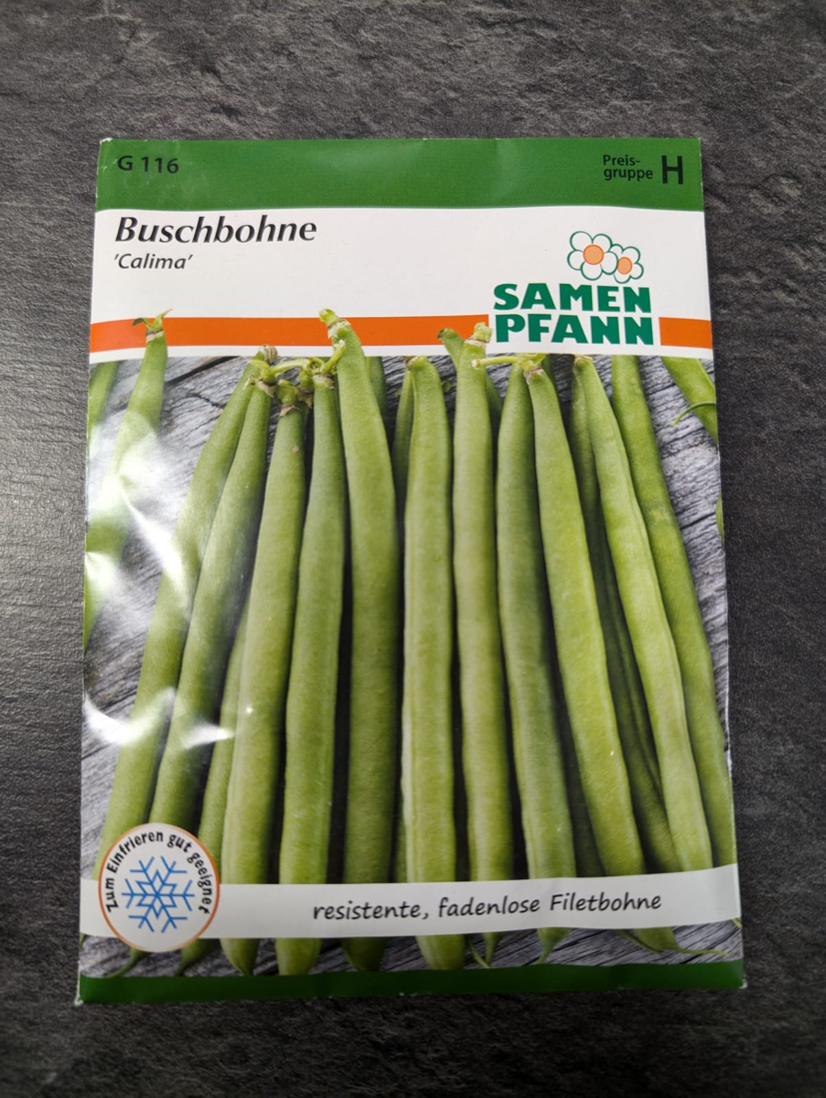 Buschbohnen in Sorten