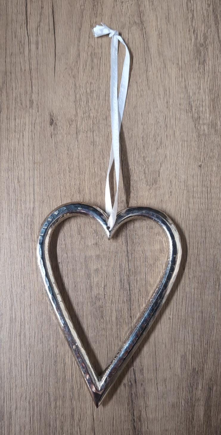 Metall-Herz Silber