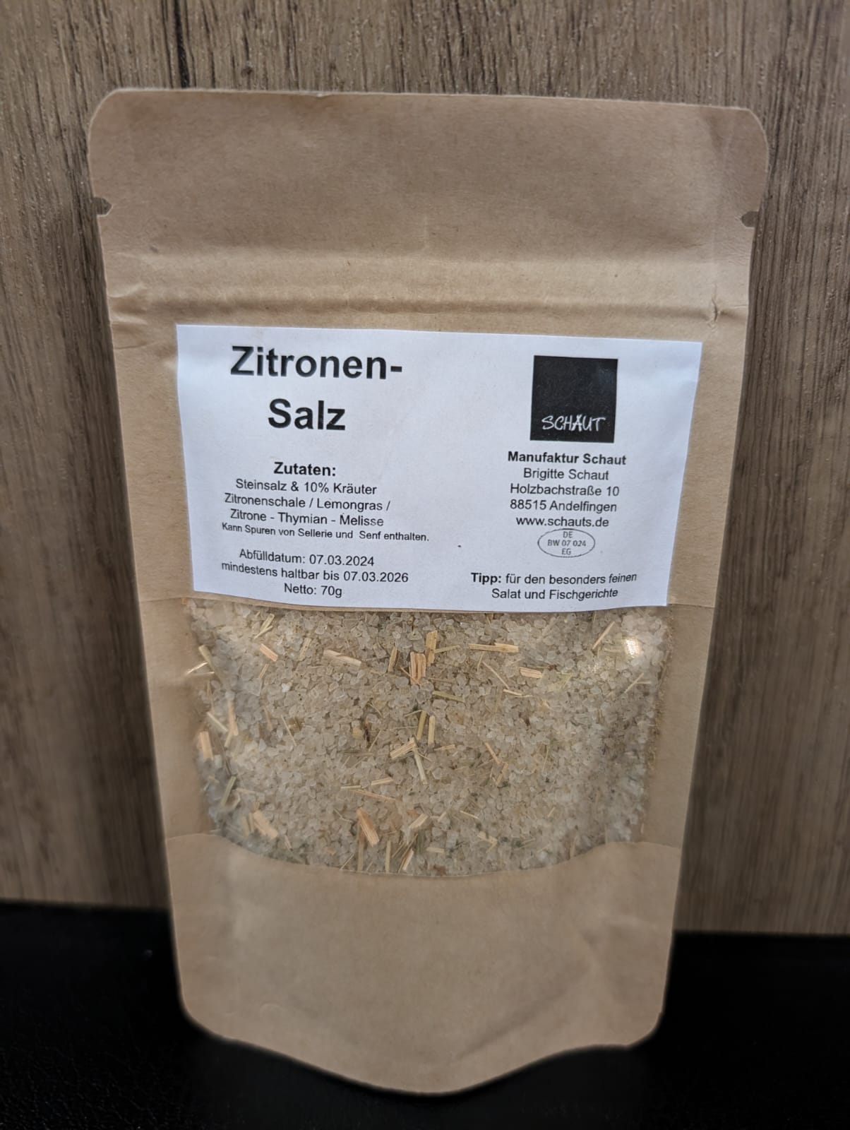 Verschiedene Salze zum Verfeinern