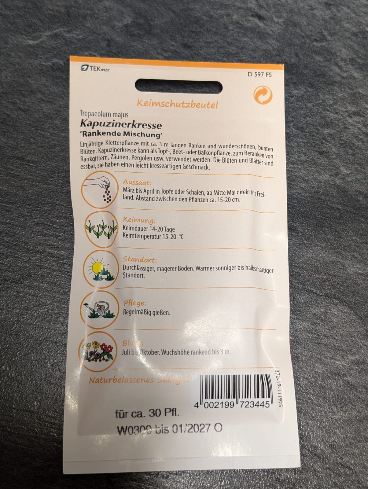 Kapuzinerkresse 'Niedrige Mischung'