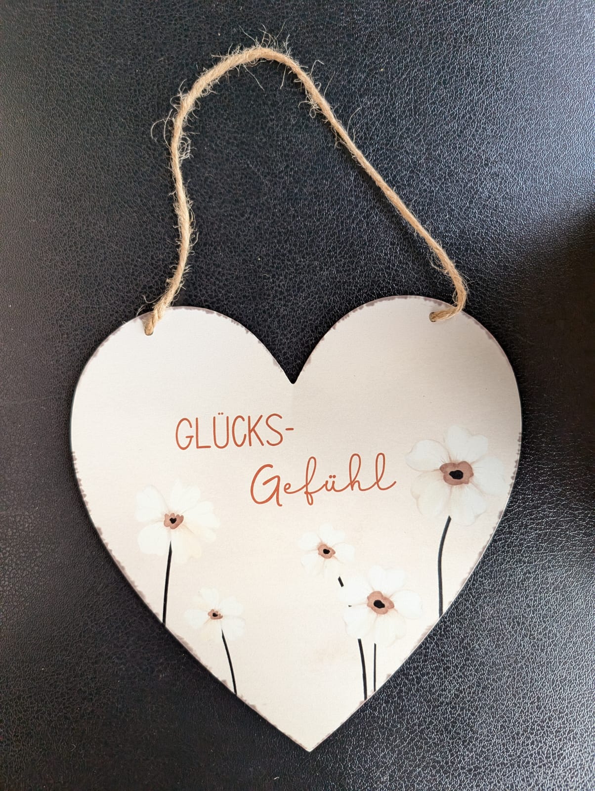 Herzschild mit Aufschrift