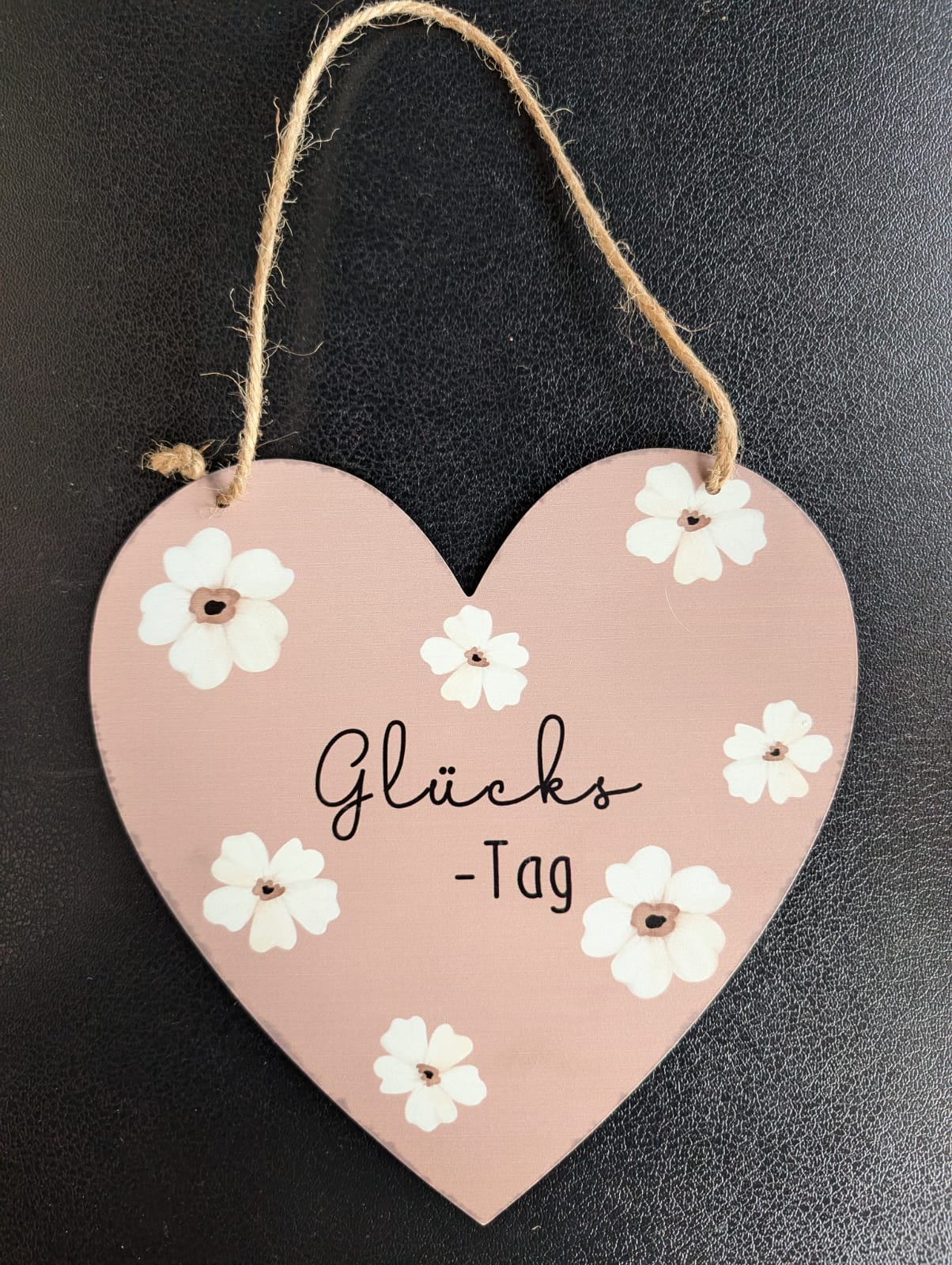 Herzschild mit Aufschrift