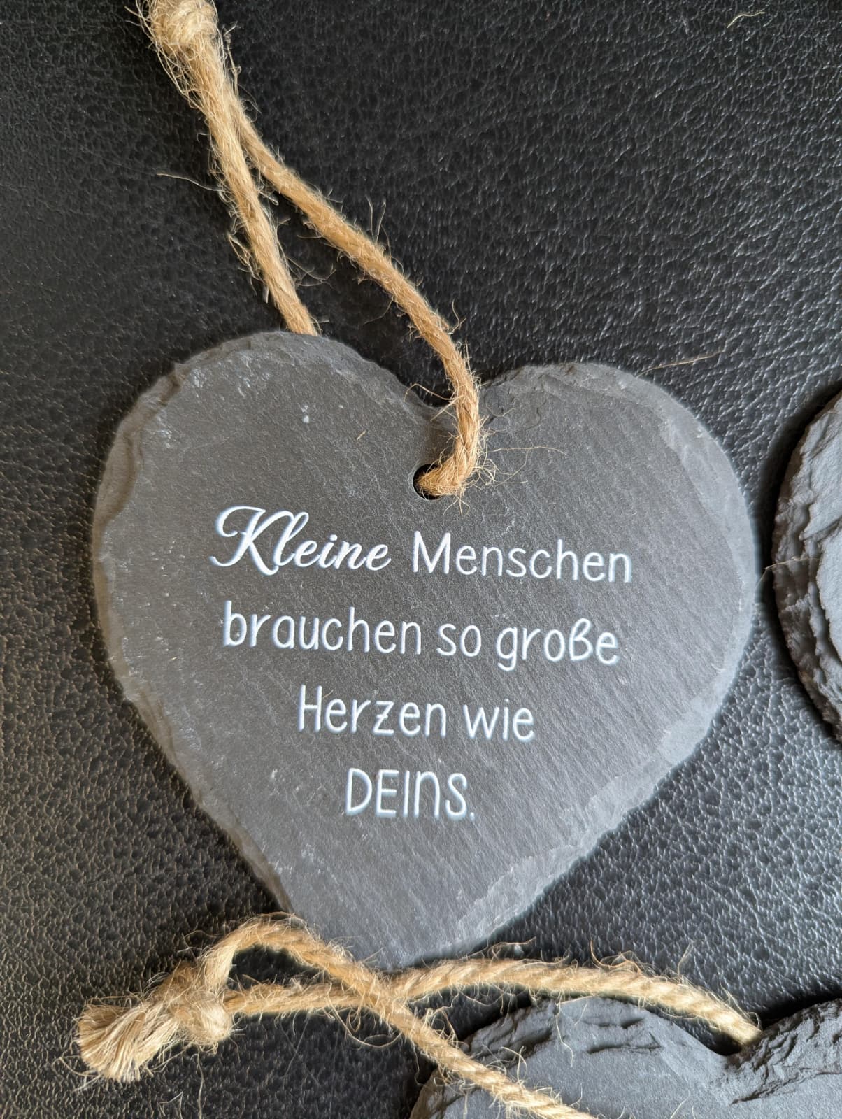 Schiefern Herz mit Spruch