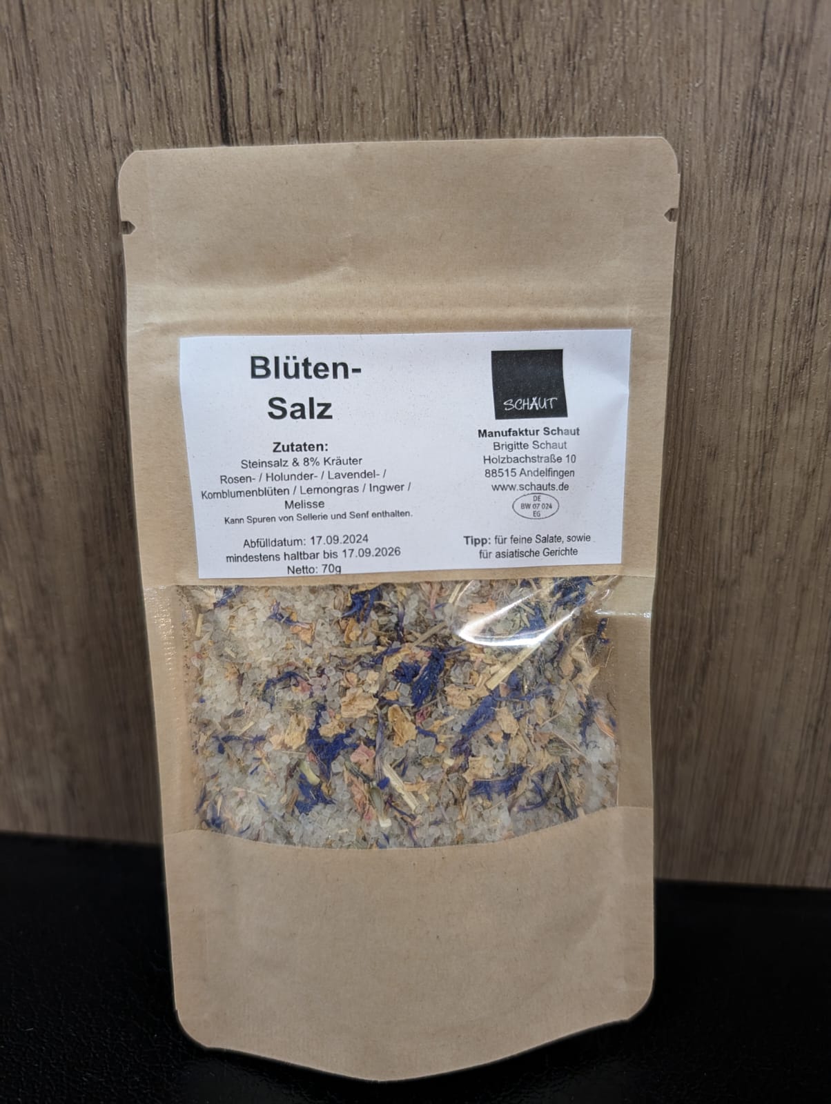 Verschiedene Salze zum Verfeinern