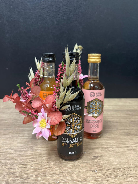 Balsamico Essig klein dekoriert