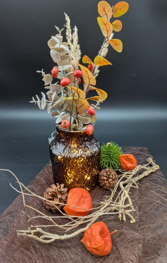 Deko Set 2 mit Vase und Lichterkette