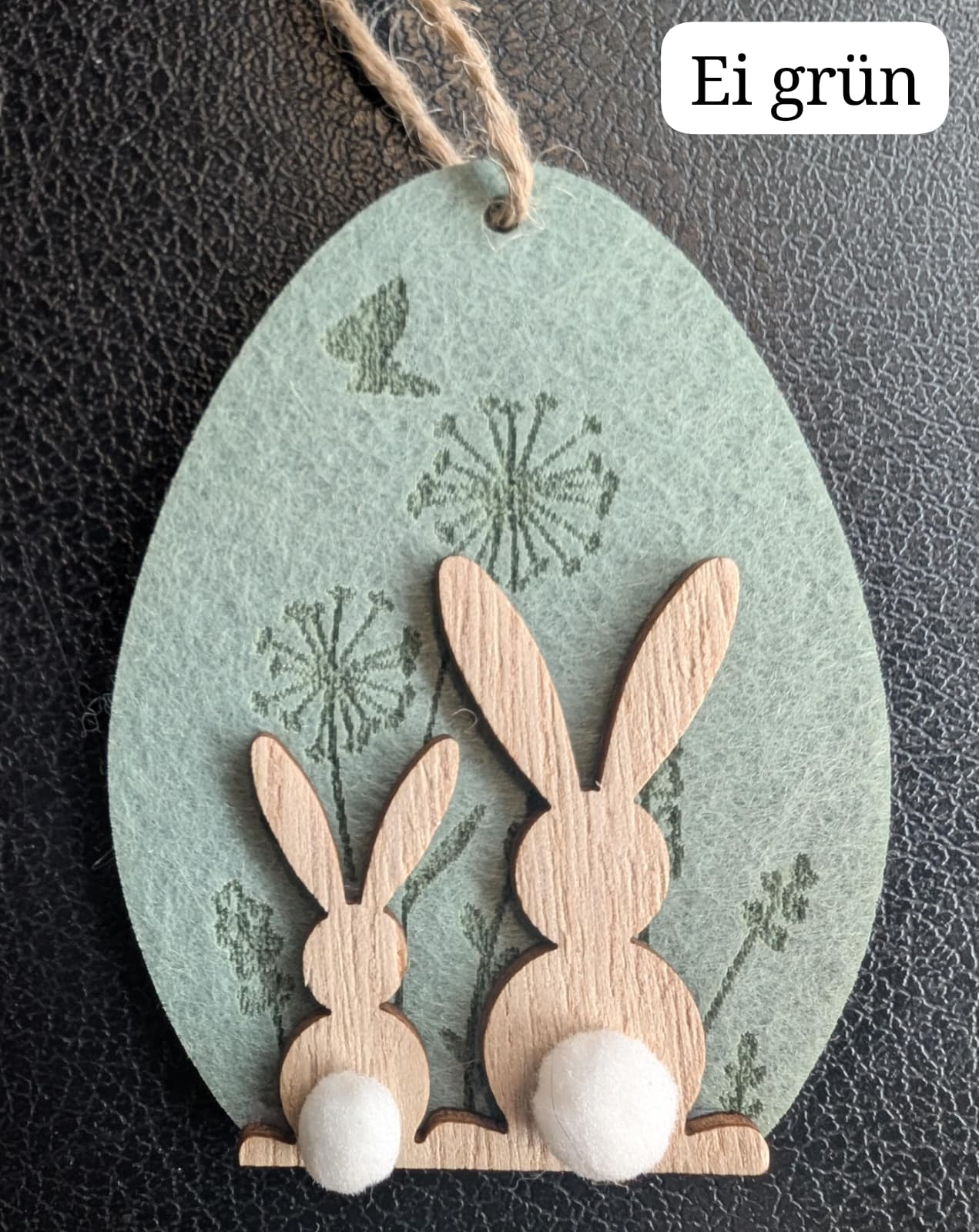 Osteranhänger aus Filz und Holz